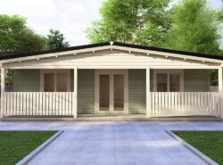 Two Bed C Log Cabin 9.0m x 7.4m -Mycabin.ie Ireland