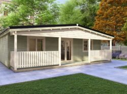 Two Bed C Log Cabin 9.0m x 7.4m -Mycabin.ie Ireland