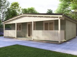 Two Bed C Log Cabin 9.0m x 7.4m -Mycabin.ie Ireland