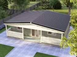 Two Bed C Log Cabin 9.0m x 7.4m -Mycabin.ie Ireland