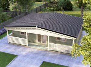 Two Bed C Log Cabin 9.0m x 7.4m -Mycabin.ie Ireland