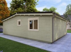 Two Bed C Log Cabin 9.0m x 7.4m -Mycabin.ie Ireland