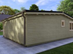 Two Bed C Log Cabin 9.0m x 7.4m -Mycabin.ie Ireland