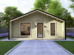 Barn Style 2 Bed Log Cabin Exterior -MyCabin.ie