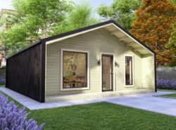 Barn Style 2 Bed Log Cabin Exterior -MyCabin.ie