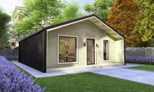 Barn Style 2 Bed Log Cabin Exterior Barn Style 2 Bed Log Cabin Exterior -MyCabin.ie