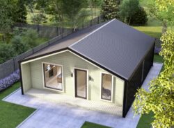 Barn Style 2 Bed Log Cabin Exterior -MyCabin.ie