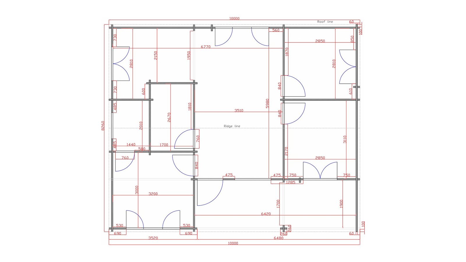 Barn Style Three Bed L Log Cabin Floor Plan 3 BED L Log Cabin - Mycabin.ie