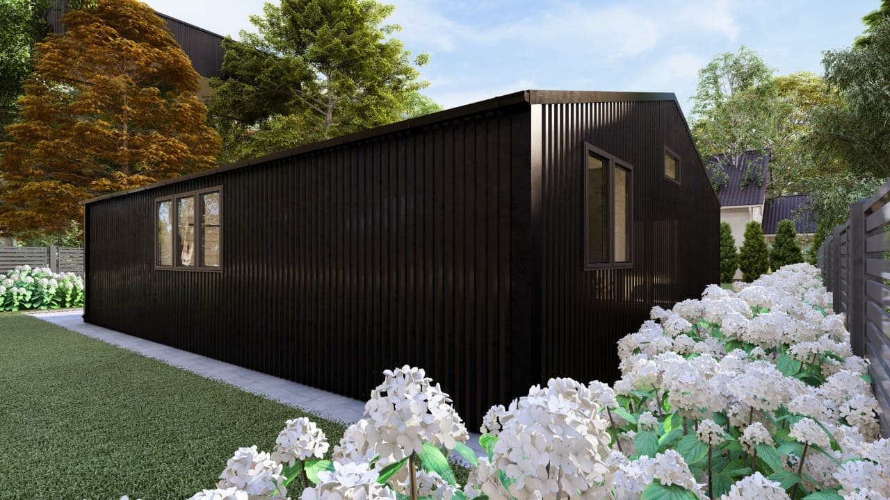 Barn Style Three Bed L Log Cabin Exterior 3 BED L Log Cabin - Mycabin.ie