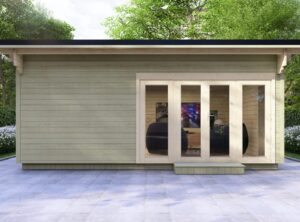 Dingle Garden Log Cabin Exterior