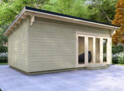 Dingle Garden Log Cabin Exterior