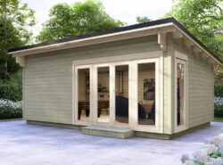 Dingle Garden Log Cabin Exterior