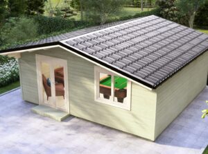 Donegal Garden Log Cabin Exterior
