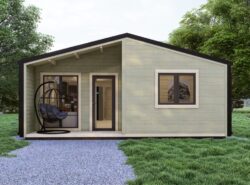 Barn Style 3 Bed B Log Cabin Exterior Steel Cladding -Mycabin.ie