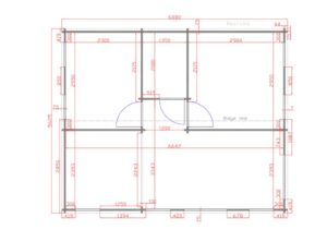 Residential Barn Style 2 Bedroom F Log Cabin Floor Plan -Mycabin.ie