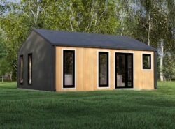 Residential Barn Style 2 Bed F Log Cabin -Mycabin.ie with Thermowood