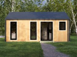 Residential Barn Style 2 Bedroom F Log Cabin -Mycabin.ie with Thermowood
