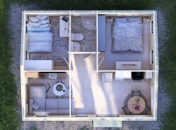 Residential Barn Style 2 Bedroom F Log Cabin Interior -Mycabin.ie