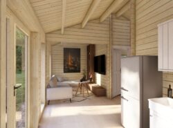 Residential 2 Bedroom F Log Cabin Floor Plan -Mycabin.ie