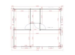 Residential 2 Bedroom F Log Cabin Floor Plan -Mycabin.ie