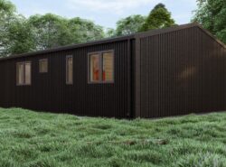 Barn Style 3 Bed B Log Cabin Exterior Steel Cladding