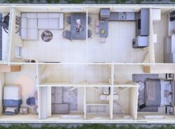 Barn Style 3 Bed B Log Cabin Floor Plan -MyCabin.ie