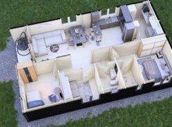 Barn Style 3 Bed B Log Cabin Floor Plan -MyCabin.ie