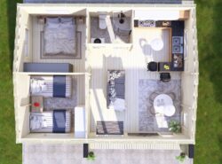 Residential Barn Style Two Bedroom H Log Cabin -Mycabin.ie