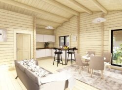 Residential Barn Style Two Bedroom H Log Cabin -Mycabin.ie