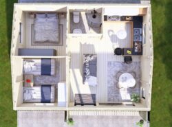 Residential Barn Style Two Bedroom H Log Cabin -Mycabin.ie