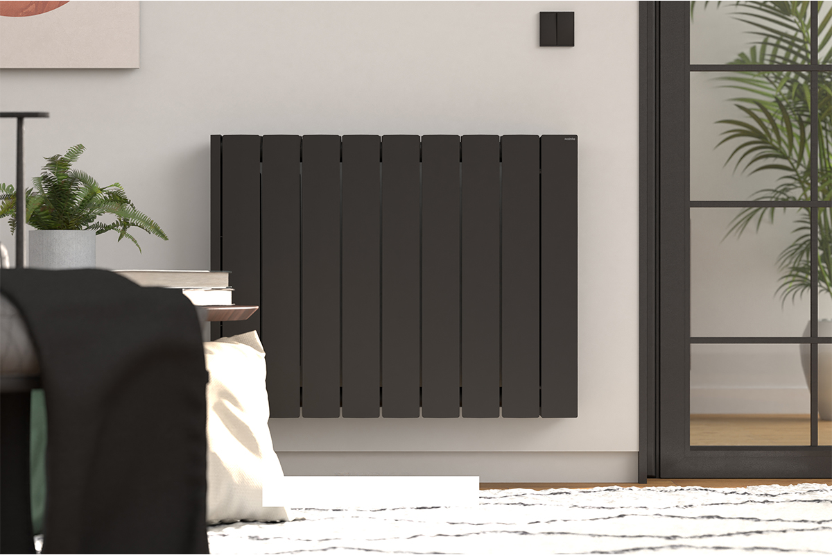 Rointe Belize - BRIB1200RAD3 Wi-Fi Electric Radiator, Black, 1200W, 8 Elements Rointe Belize - BRIB1200RAD3 Wi-Fi Electric Radiator, Black, 1200W, 8 Elements -Mycabin.ie