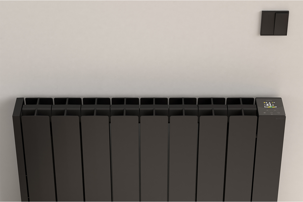 Rointe Belize - BRIB1200RAD3 Wi-Fi Electric Radiator, Black, 1200W, 8 Elements Rointe Belize - BRIB1200RAD3 Wi-Fi Electric Radiator, Black, 1200W, 8 Elements -Mycabin.ie